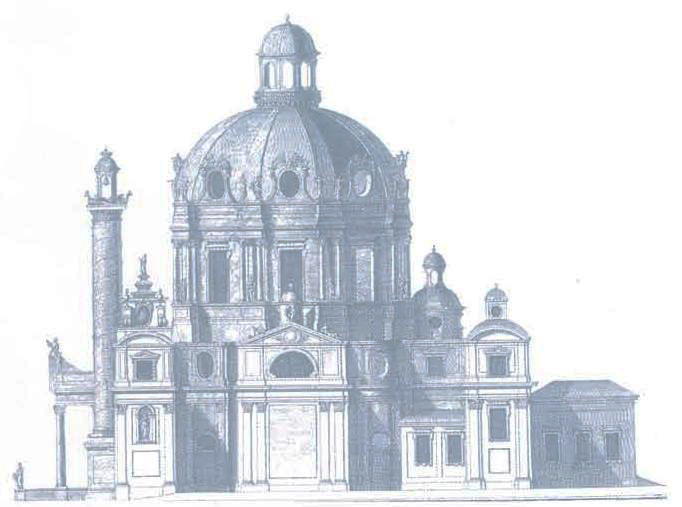 Исторический фасад. Церковь Св. Карла Борромея
