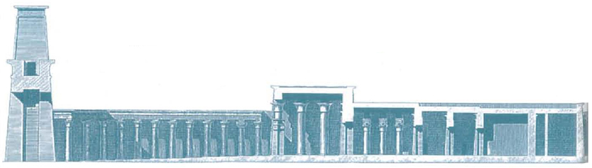 Разрез храма в Эдфу