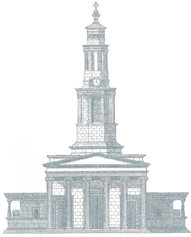 Западный фасад. Церковь Сент-Панкрас. Лондон (1819-1822 гг.)