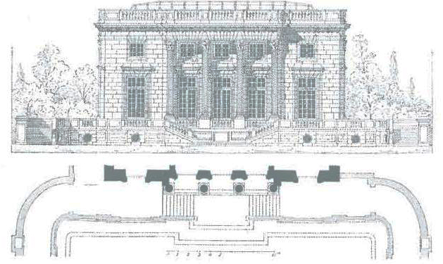 Фасад малого Трианона. Версаль (1761-1764 гг.)